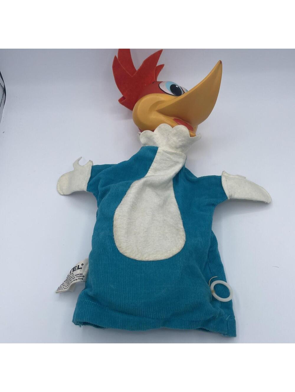 Vintage 1960's Mattel Woody Woodpecker Hand Puppet Pull String Doll